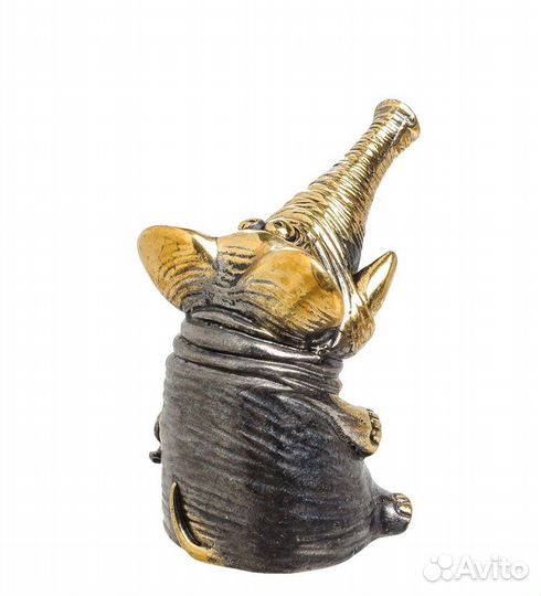 Фигурка Колокольчик-Слон с горном (латунь) A2101835