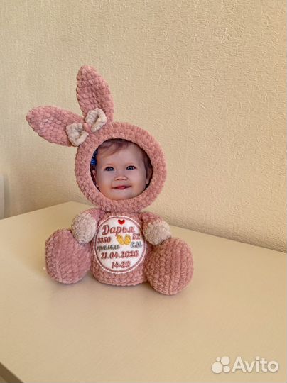 Плюшевый зайчик фоторамка