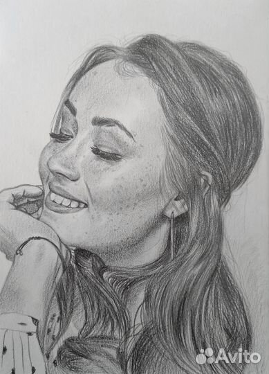 Портрет по фото карандашом
