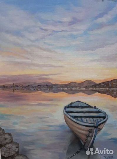 Картина холст на картоне