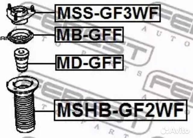 Febest mbgff MB-GFF febest подшипник опоры передне