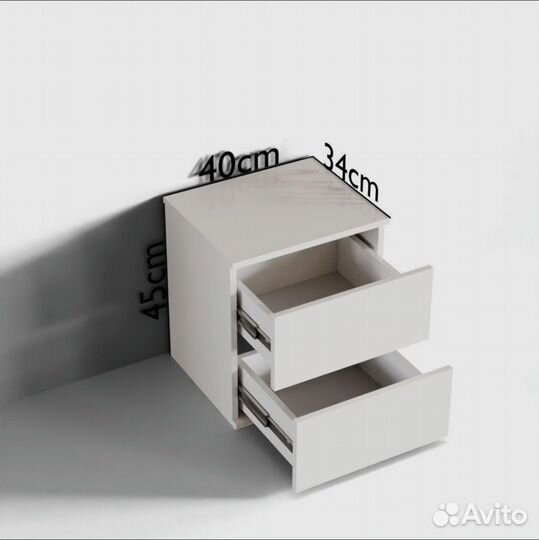 Новая прикроватная тумба белая