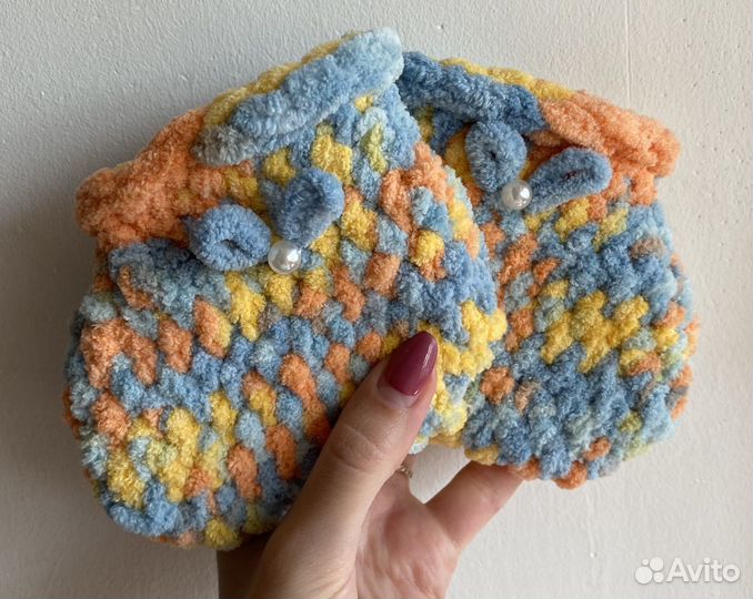 Пинетки вязаные утепленные