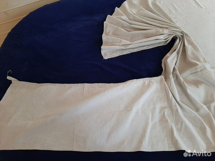 Комплект изо льна на Сталинский диван с валиками