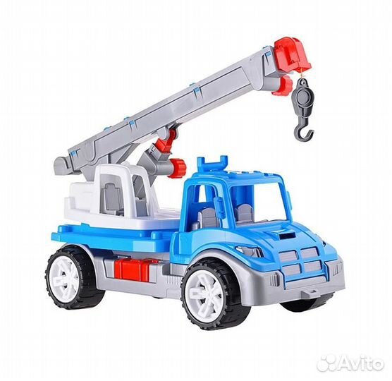 Игрушка машина автокран в подарочной упаковке, син
