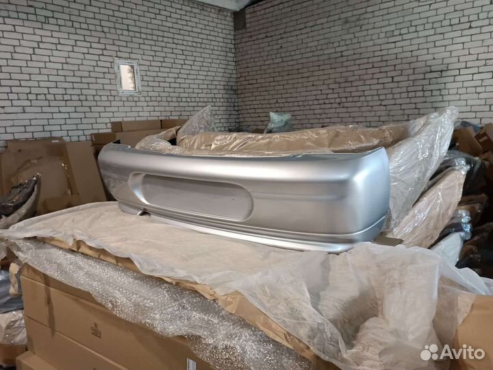 Задний бампер ваз 2110 серебристый (снежка)