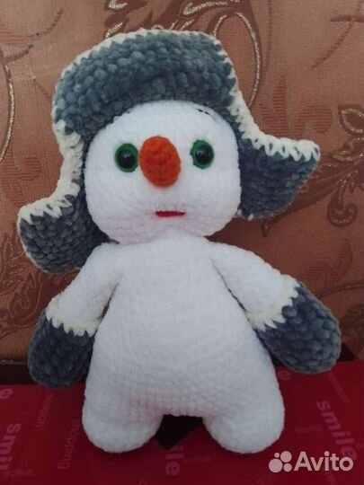 Снеговик вязаный,ручная работа