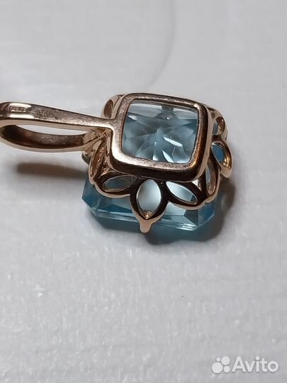 Кулон золото с топазом 1,98грамм