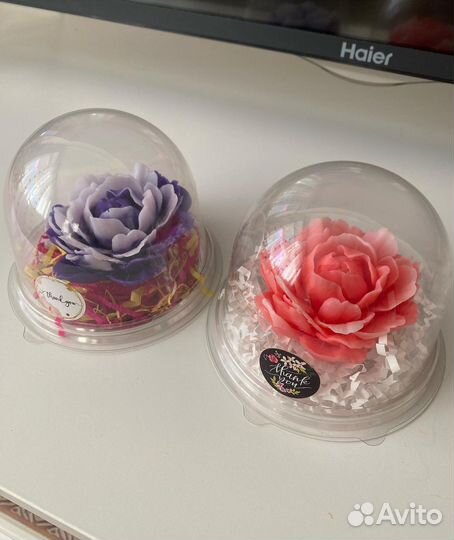 Пионы из мыла в куполе