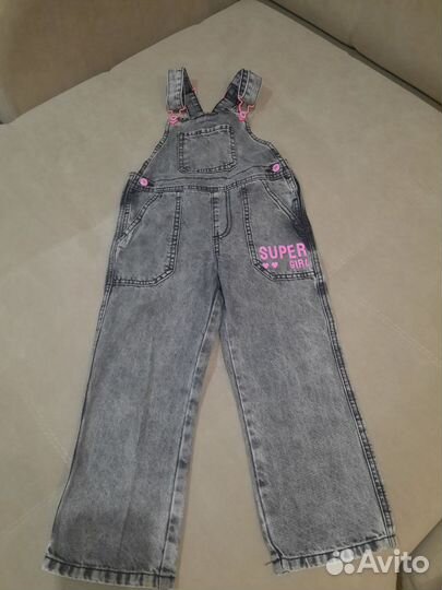 Джинсовый комбинезон для девочки 110 116
