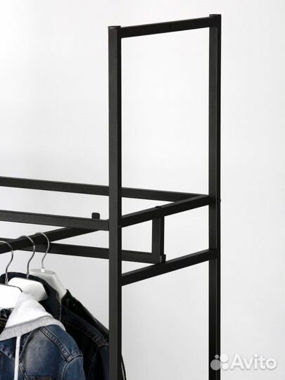 Стеллаж для одежды в стиле Лофт A22120-06-чб