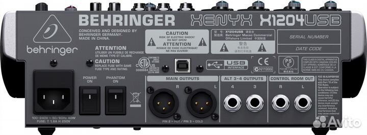 Микшерный пульт Behringer X1204USB