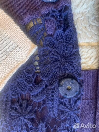 Кардиган twin set ажурный