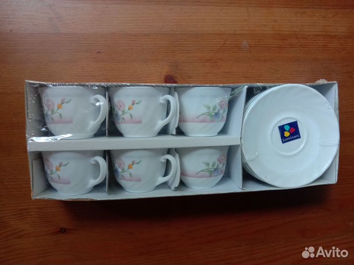 Чайные чашки с блюдцами Luminarc в упаковке 6 перс