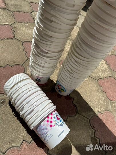 Пластиковые стаканы для сметаны