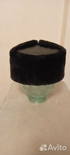 Шапка офицерская кожаный верх 60 размер