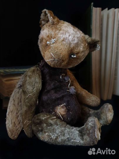 Мишка Тедди коллекционный, винтажный плюш, опилки