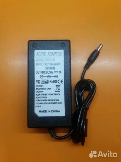 Бп для гироскутера, 72W 36V 2A 5.5x2.5мм