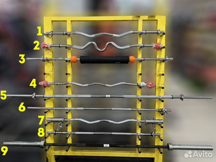 Грифы для штанги. Для жима, на бицепс, трицепс
