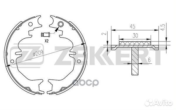 Колодки торм. бараб. задн. Lexus GX470 (UZJ120)