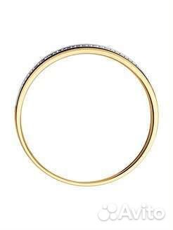 Золотое кольцо с бриллиантами новое