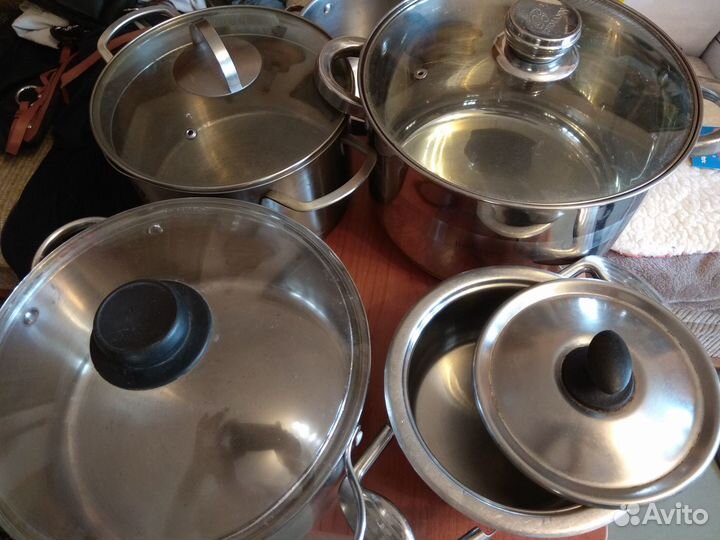 Кастрюли из нержавеющей стали 6 литров