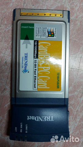 Адаптер Ethernet RJ-45 - pcmcia в ретро ноутбук