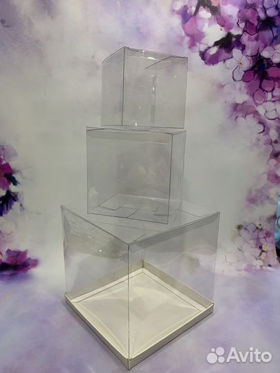 Пластиковые прозрачные и картонные коробки