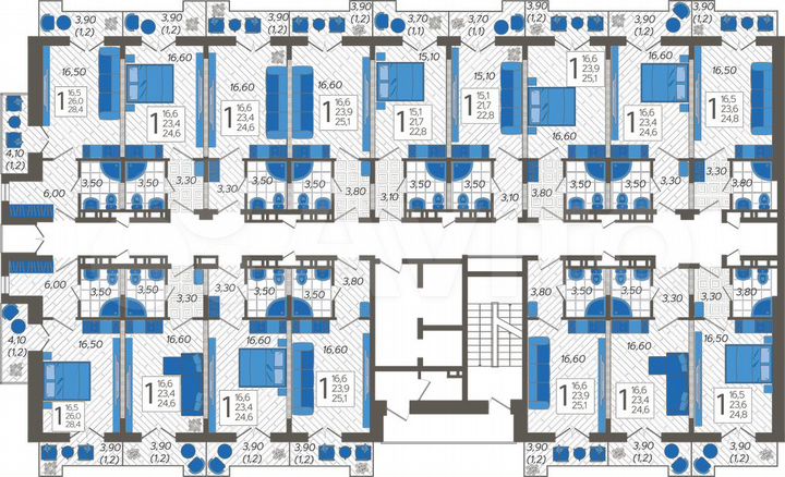 Апартаменты-студия, 24,6 м², 11/12 эт.