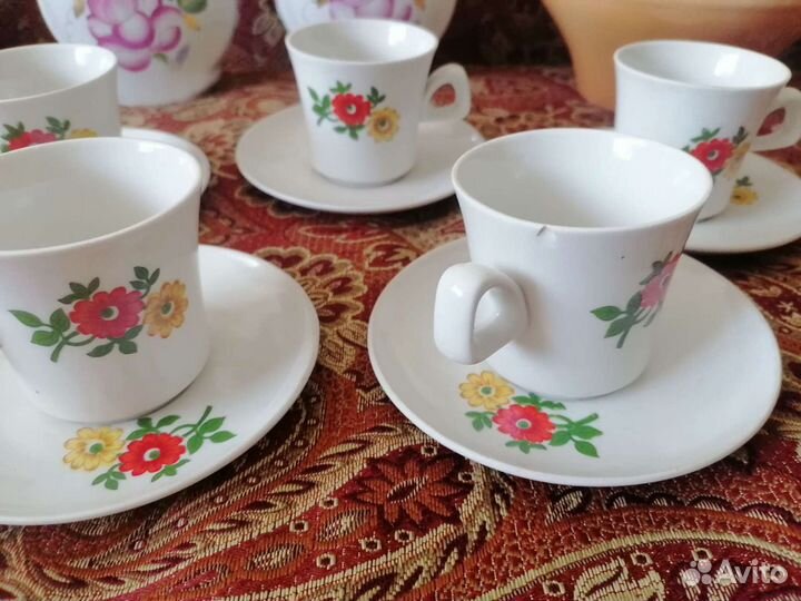 Сервиз кофейный СССР, штоф, чайник