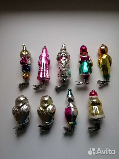 Елочные игрушки СССР на прищепке