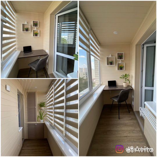 Обшивка балконов и лоджий + остекление окон