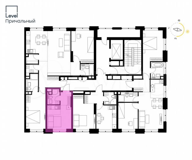 Квартира-студия, 18,2 м², 3/6 эт.