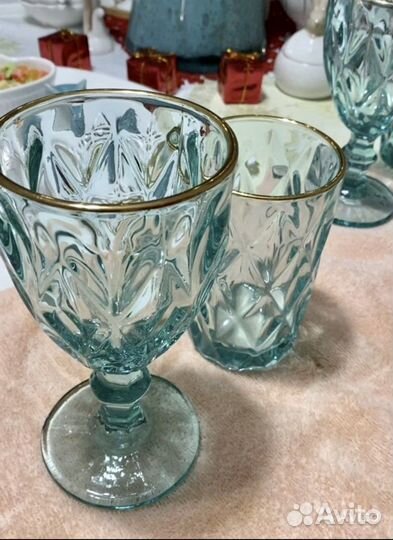 Набор Ваза 33 см, фужеры, стаканы (13 предметов)