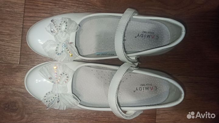 Туфли для девочки белые р 36