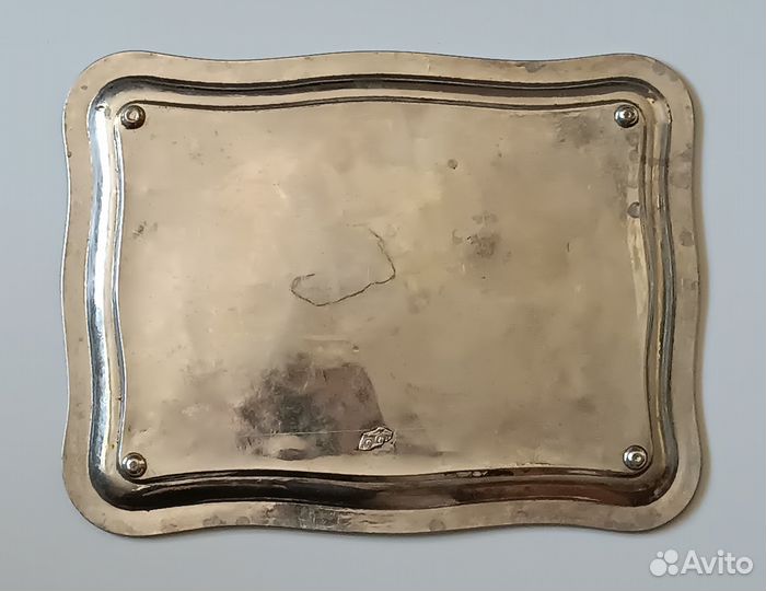 Поднос на ножках Севрюгин 19 век Накладное клеймо