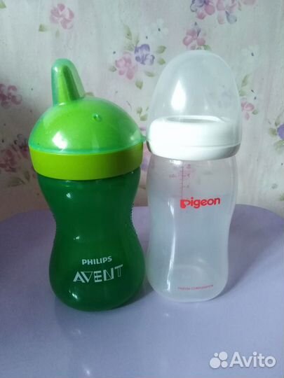 Соски пустышки, поильник Авент и бутылочка