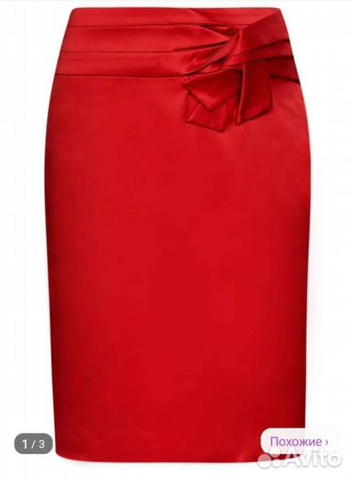 Юбка атласная на подкладе, 48 размер