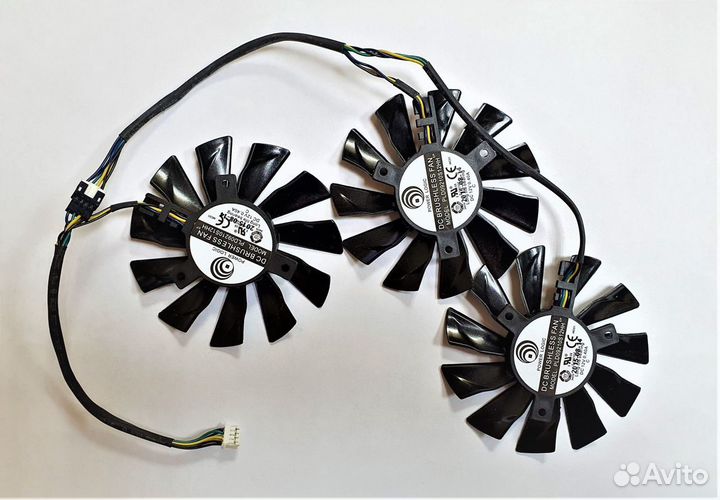 Комплект из трех вентиляторов PLD09210S12HH, новый