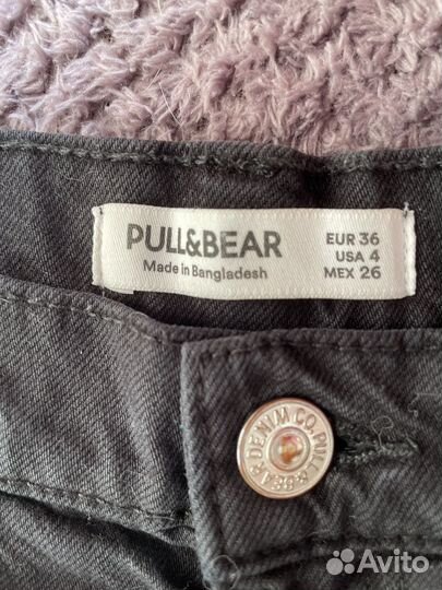 Джинсы черные женские фирма pull&bear