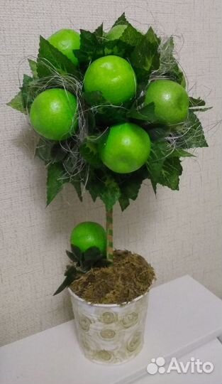 Топиарий Зелёное яблоко ручная работа