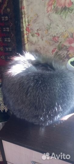 Шапка зимняя меховая женская чернобурка