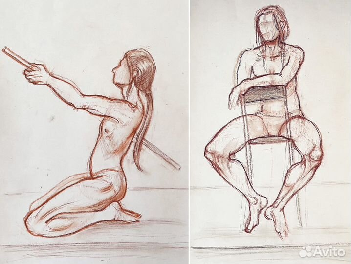 Наброски мужской фигуры