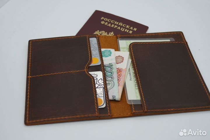 Портмоне обложка кожаная