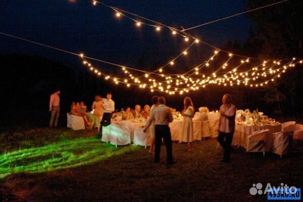 Ретро гирлянда уличная с лампочками накакливания