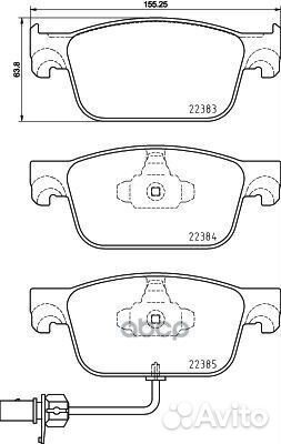 Колодки тормозные перед P85153 Brembo