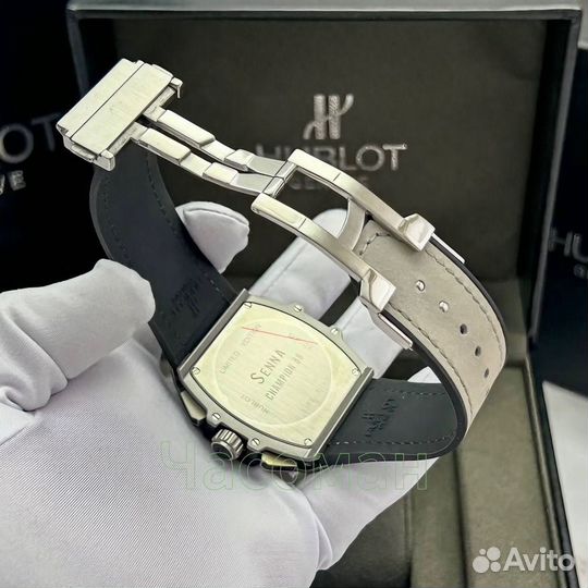 Наручные мужские часы бочка Hublot серый