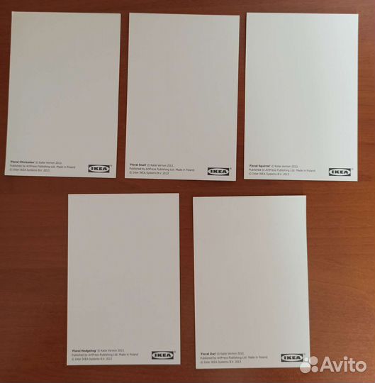 IKEA Открытки комплект 5шт