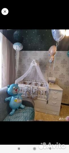 Балдахин в детскую кроватку с кронштейном