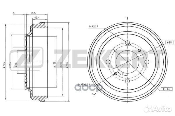 Барабан тормозной Nissan/Zekkert/ BS5027 Zekkert